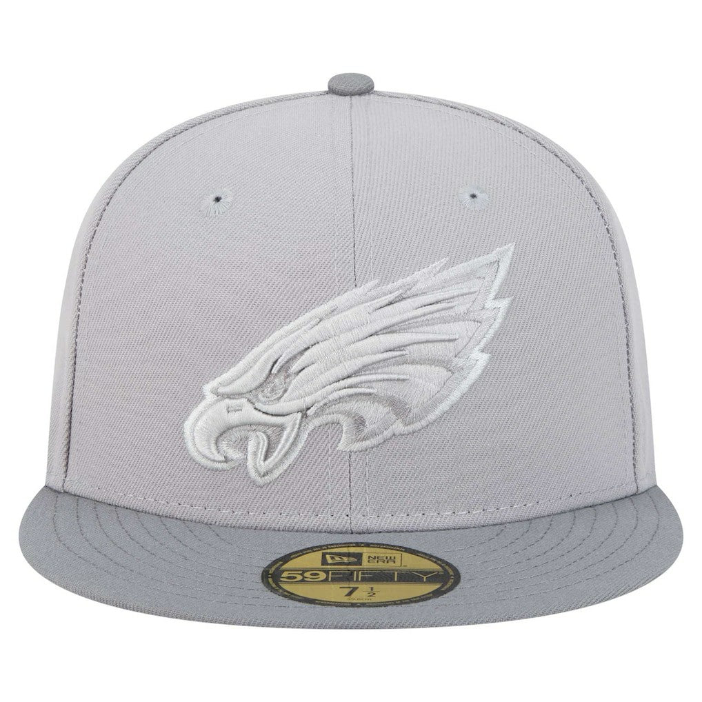 Philadelphia Eagles New Era Iron Cloud 59FIFTY Fitted Hat - Gray/Graphite for sale