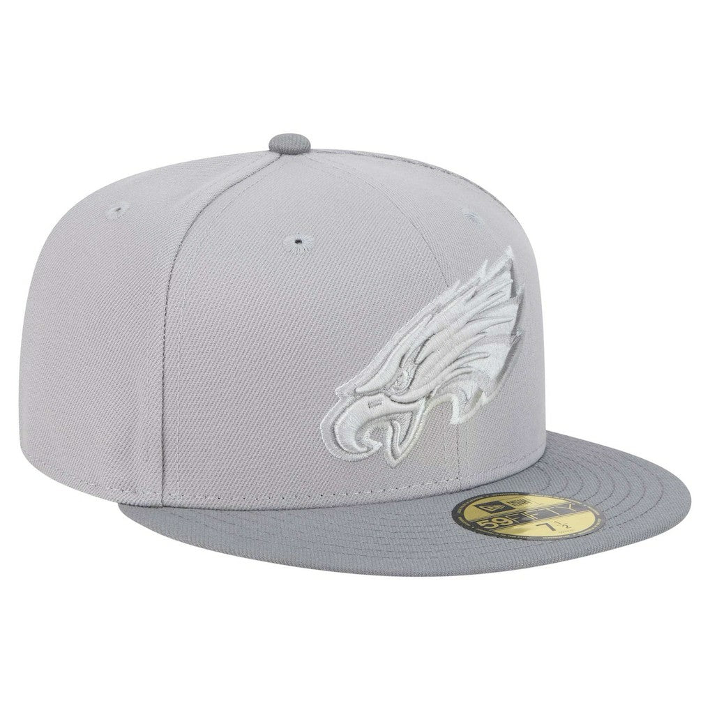 Philadelphia Eagles New Era Iron Cloud 59FIFTY Fitted Hat - Gray/Graphite for sale
