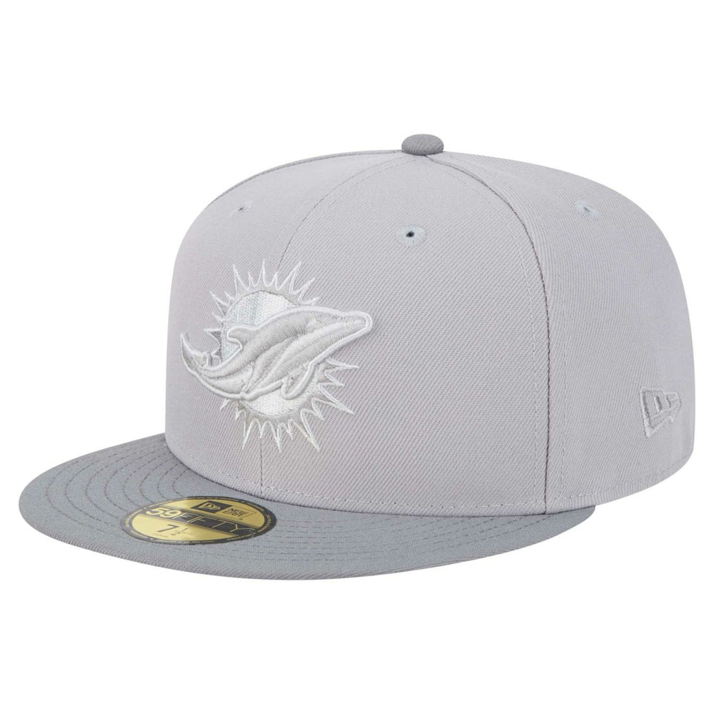Miami Dolphins New Era Iron Cloud 59FIFTY Fitted Hat - Gray/Graphite sale