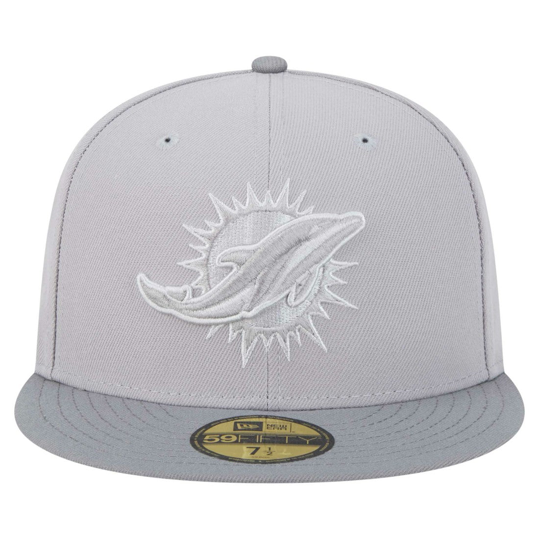 Miami Dolphins New Era Iron Cloud 59FIFTY Fitted Hat - Gray/Graphite sale