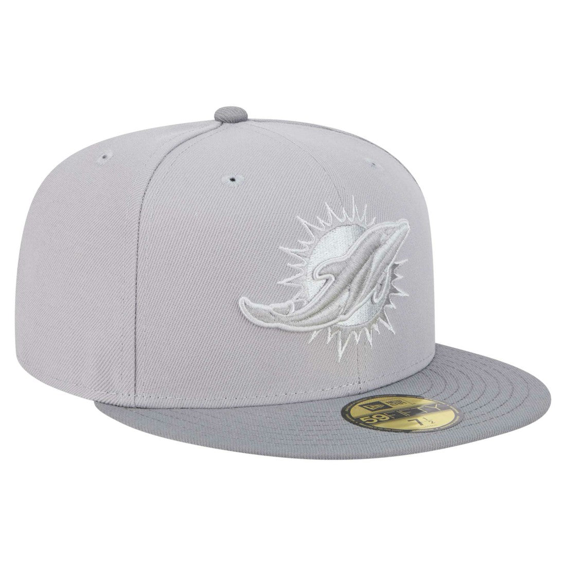Miami Dolphins New Era Iron Cloud 59FIFTY Fitted Hat - Gray/Graphite sale