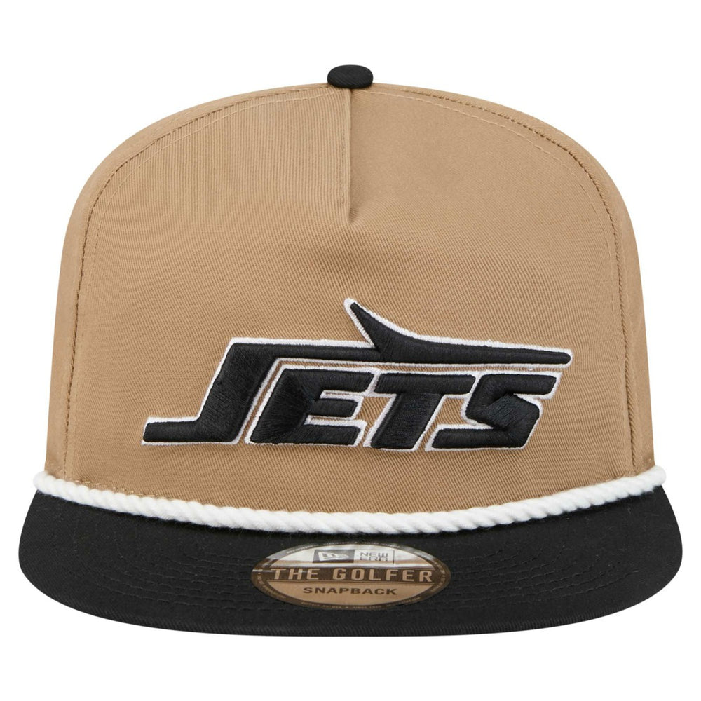 New York Jets New Era Desert Golfer Snapback Hat - Khaki/Black on sale