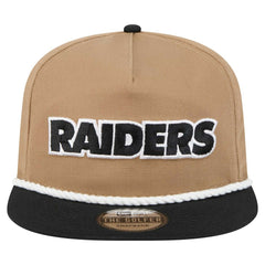 Las Vegas Raiders New Era Desert Golfer Snapback Hat - Khaki/Black on sale