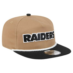Las Vegas Raiders New Era Desert Golfer Snapback Hat - Khaki/Black on sale