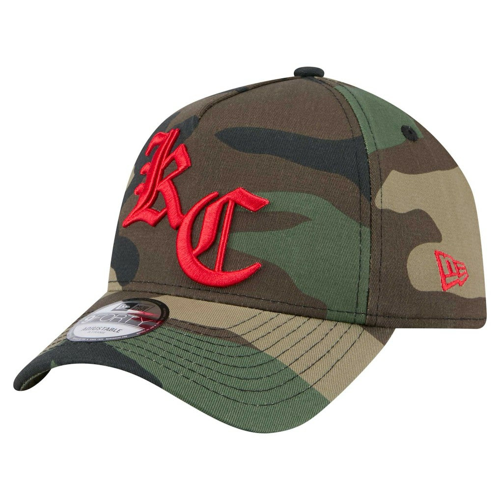 Kansas City Chiefs New Era Mystic Camo A-Frame 9FORTY Adjustable Hat - Camo online
