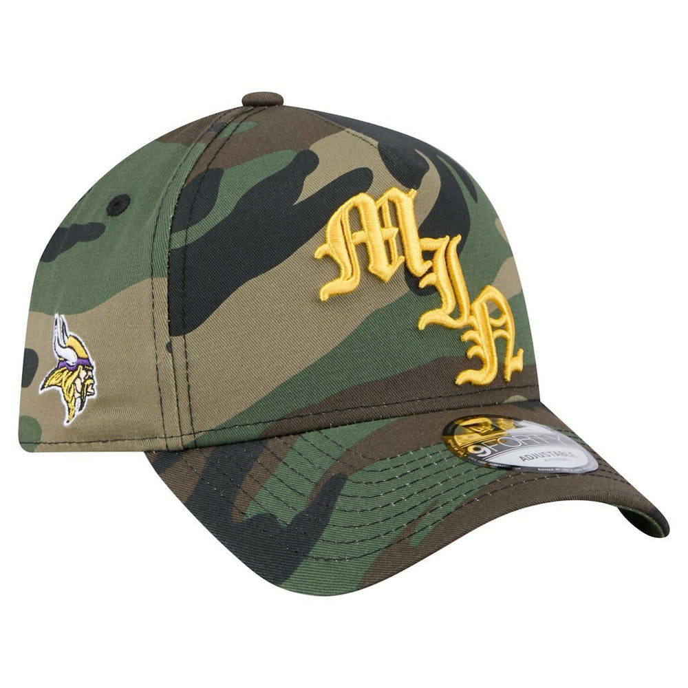 Minnesota Vikings New Era Mystic Camo A-Frame 9FORTY Adjustable Hat - Camo on sale
