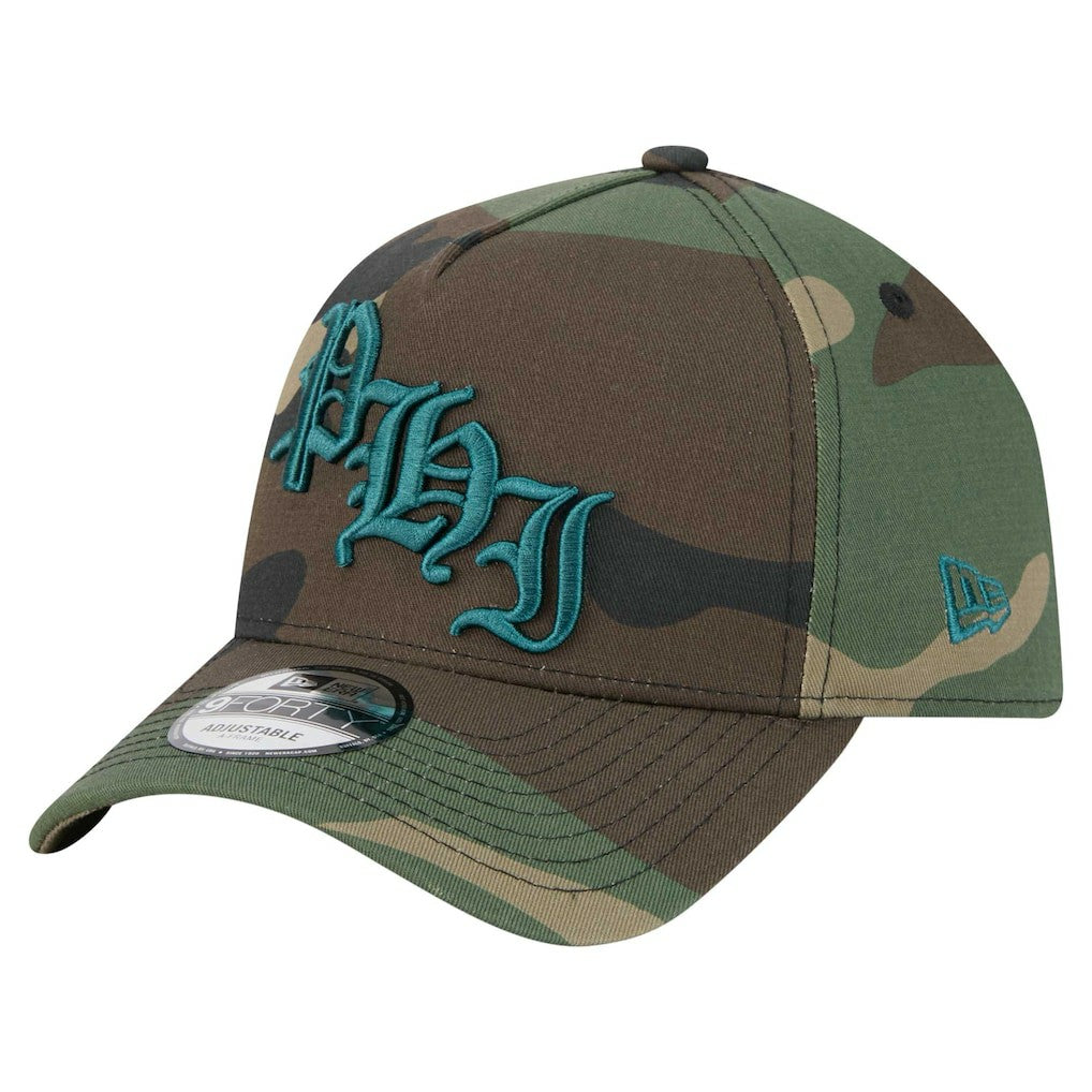 Philadelphia Eagles New Era Mystic Camo A-Frame 9FORTY Adjustable Hat - Camo for sale