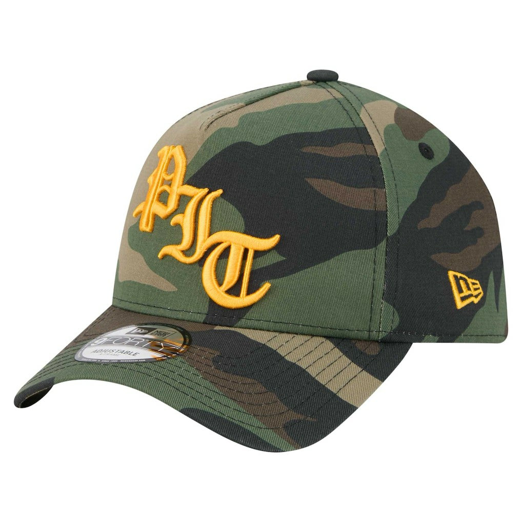 Pittsburgh Steelers New Era Mystic Camo A-Frame 9FORTY Adjustable Hat - Camo for sale