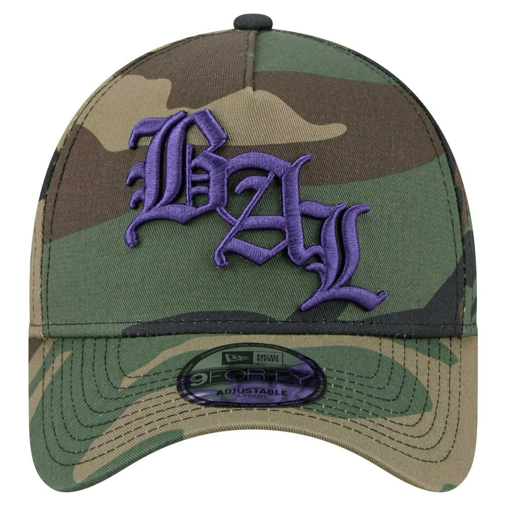 Baltimore Ravens New Era Mystic Camo A-Frame 9FORTY Adjustable Hat - Camo sale
