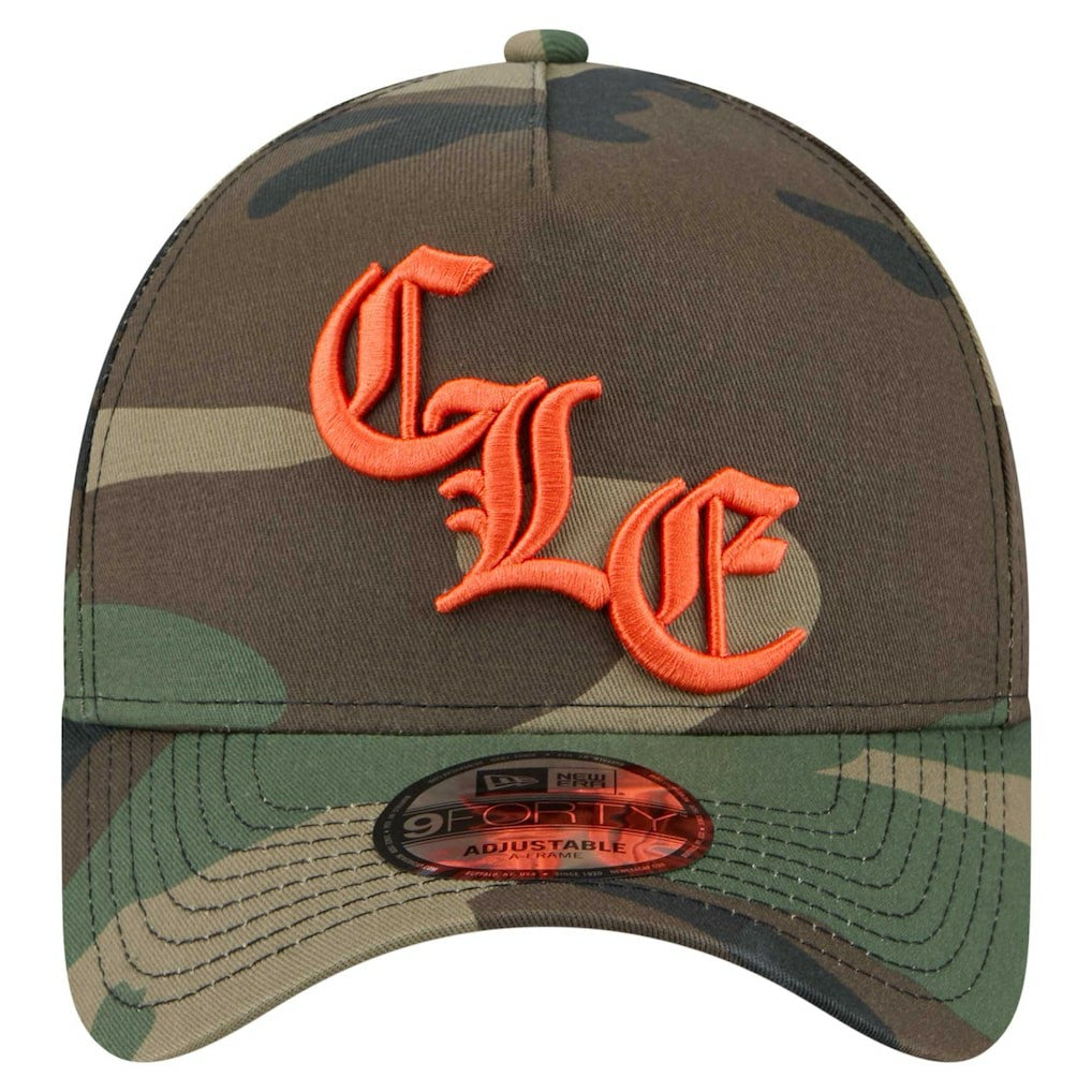 Cleveland Browns New Era Mystic Camo A-Frame 9FORTY Adjustable Hat - Camo for sale