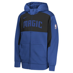 Orlando Magic Youth Authentic On-Court Showtime Performance Full-Zip Hoodie - Blue/Black | Nike outlet
