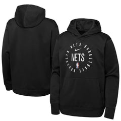 Brooklyn Nets Youth Performance Practice Spotlight Pullover Hoodie - Black | Nike cheap