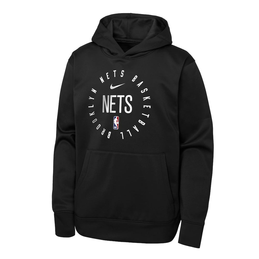 Brooklyn Nets Youth Performance Practice Spotlight Pullover Hoodie - Black | Nike cheap