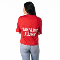 Tampa Bay Buccaneers The Wild Collective Women's Alternate V-Neck Fashion Jersey T-Shirt - Red for sale