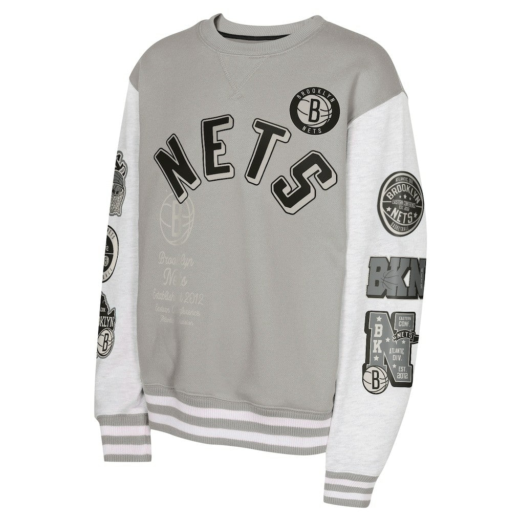 Brooklyn Nets Youth Star Treatment Pullover Sweatshirt - Gray for sale