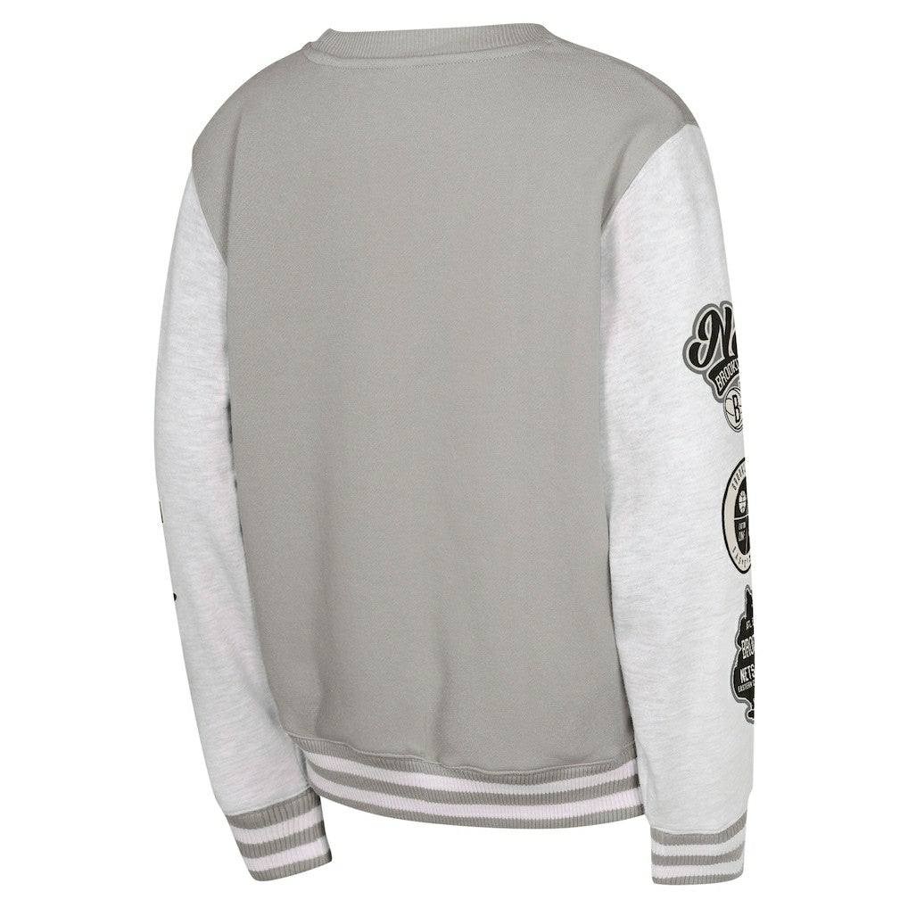 Brooklyn Nets Youth Star Treatment Pullover Sweatshirt - Gray for sale