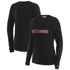 Tampa Bay Buccaneers WEAR by Erin Andrews x Gracie Hunt Women's Mesh Panel Long Sleeve T-Shirt - Black outlet