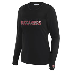 Tampa Bay Buccaneers WEAR by Erin Andrews x Gracie Hunt Women's Mesh Panel Long Sleeve T-Shirt - Black outlet