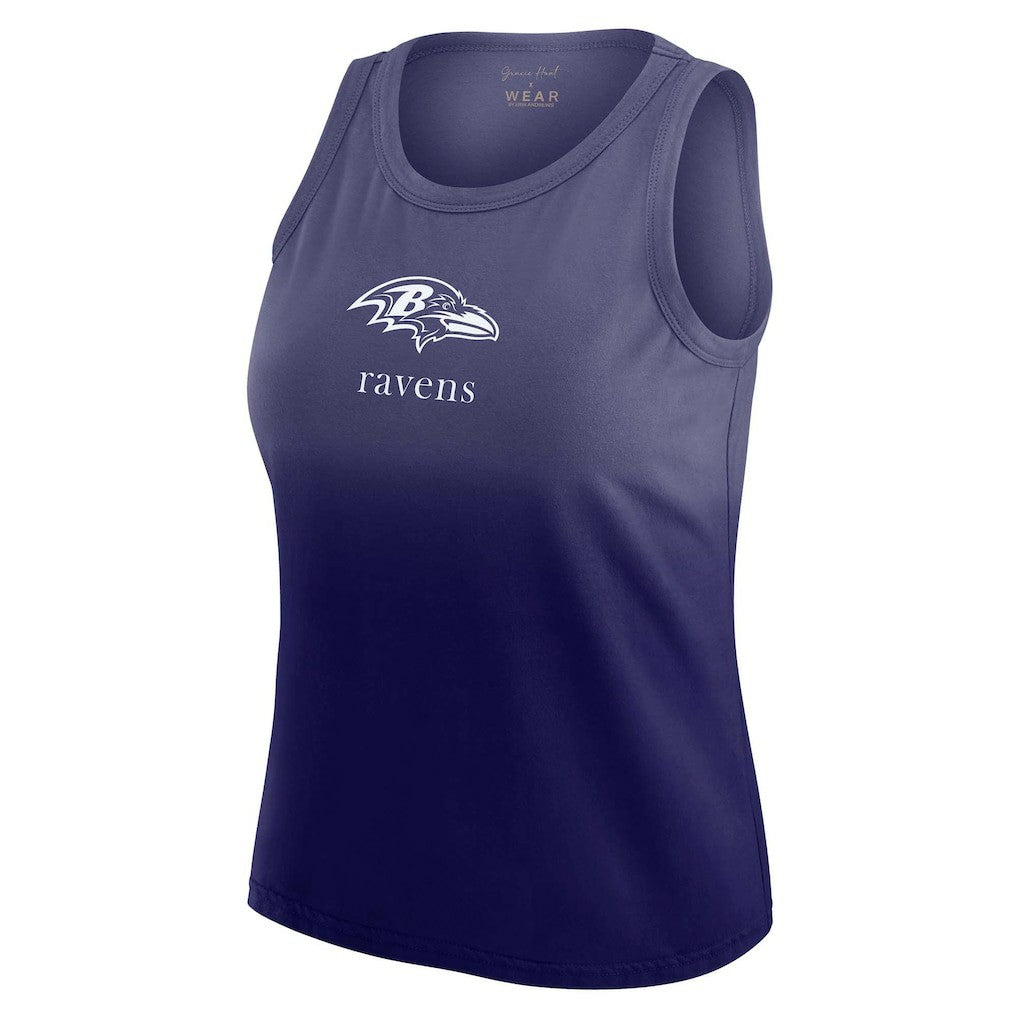 Baltimore Ravens WEAR by Erin Andrews x Gracie Hunt Women's Ombre Tank Top - Purple discount