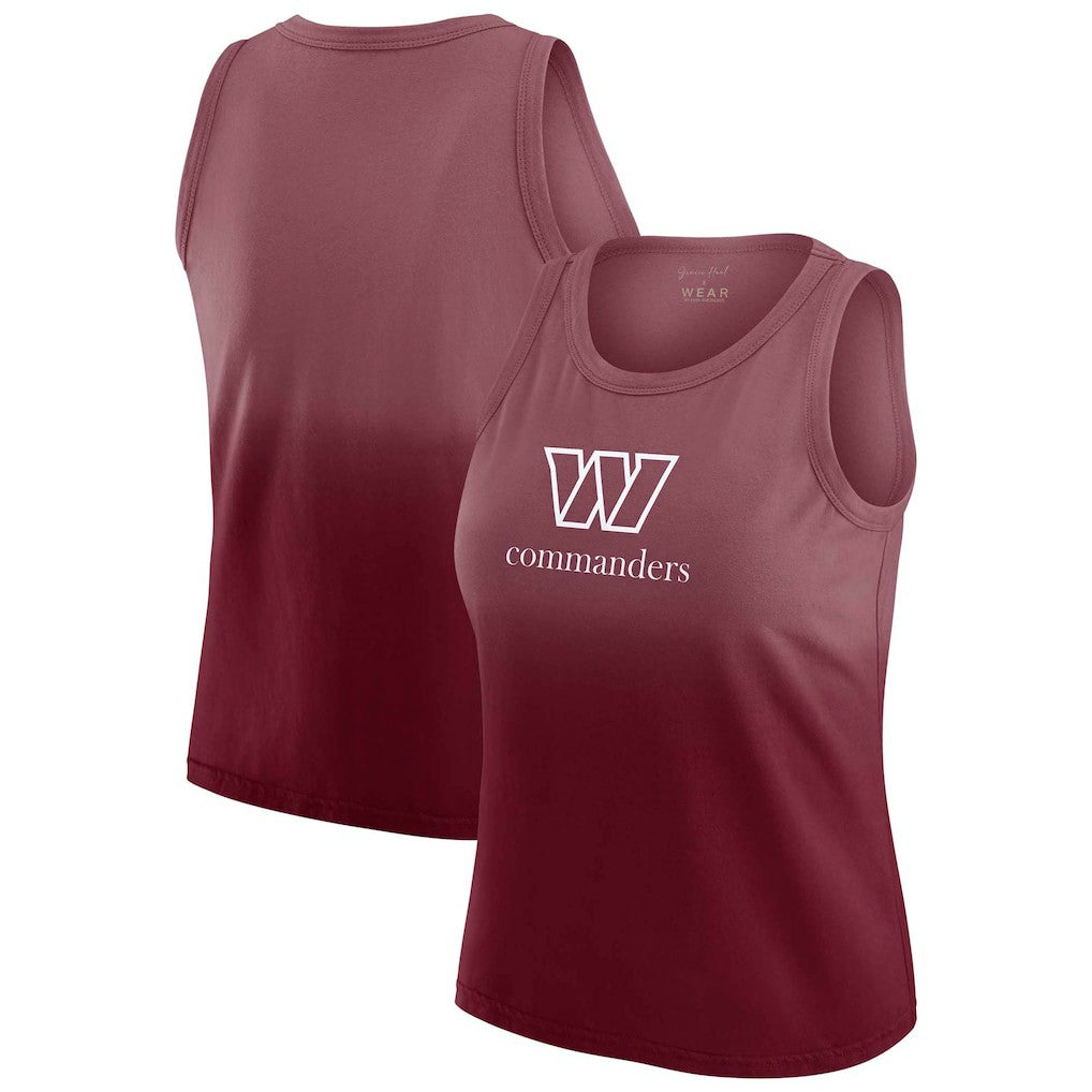 Washington Commanders WEAR by Erin Andrews x Gracie Hunt Women's Ombre Tank Top - Burgundy outlet