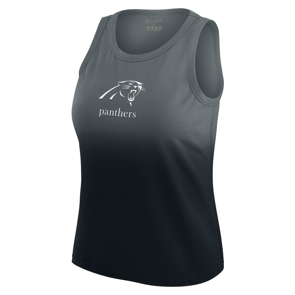 Carolina Panthers WEAR by Erin Andrews x Gracie Hunt Women's Ombre Tank Top - Black sale