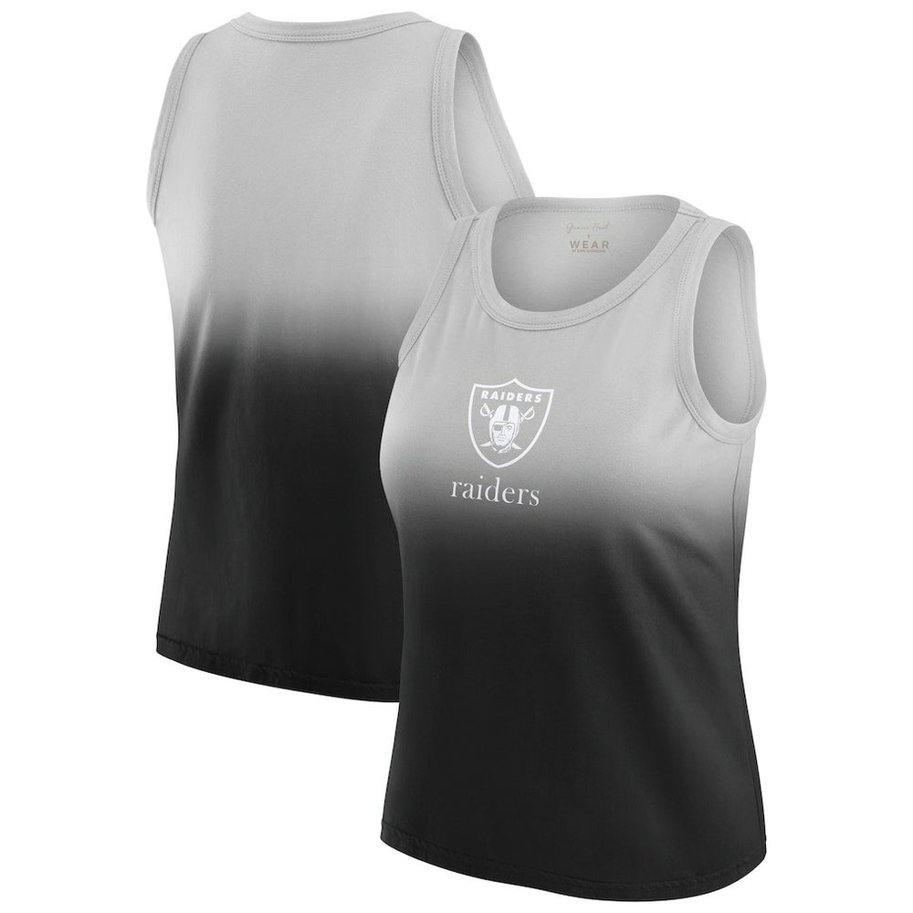Las Vegas Raiders WEAR by Erin Andrews x Gracie Hunt Women's Ombre Tank Top - Black cheap