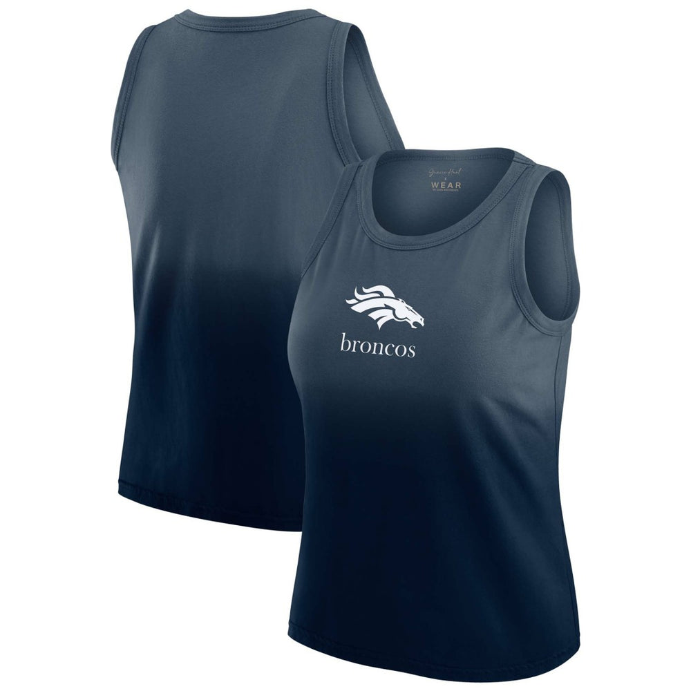 Denver Broncos WEAR by Erin Andrews x Gracie Hunt Women's Ombre Tank Top - Navy outlet