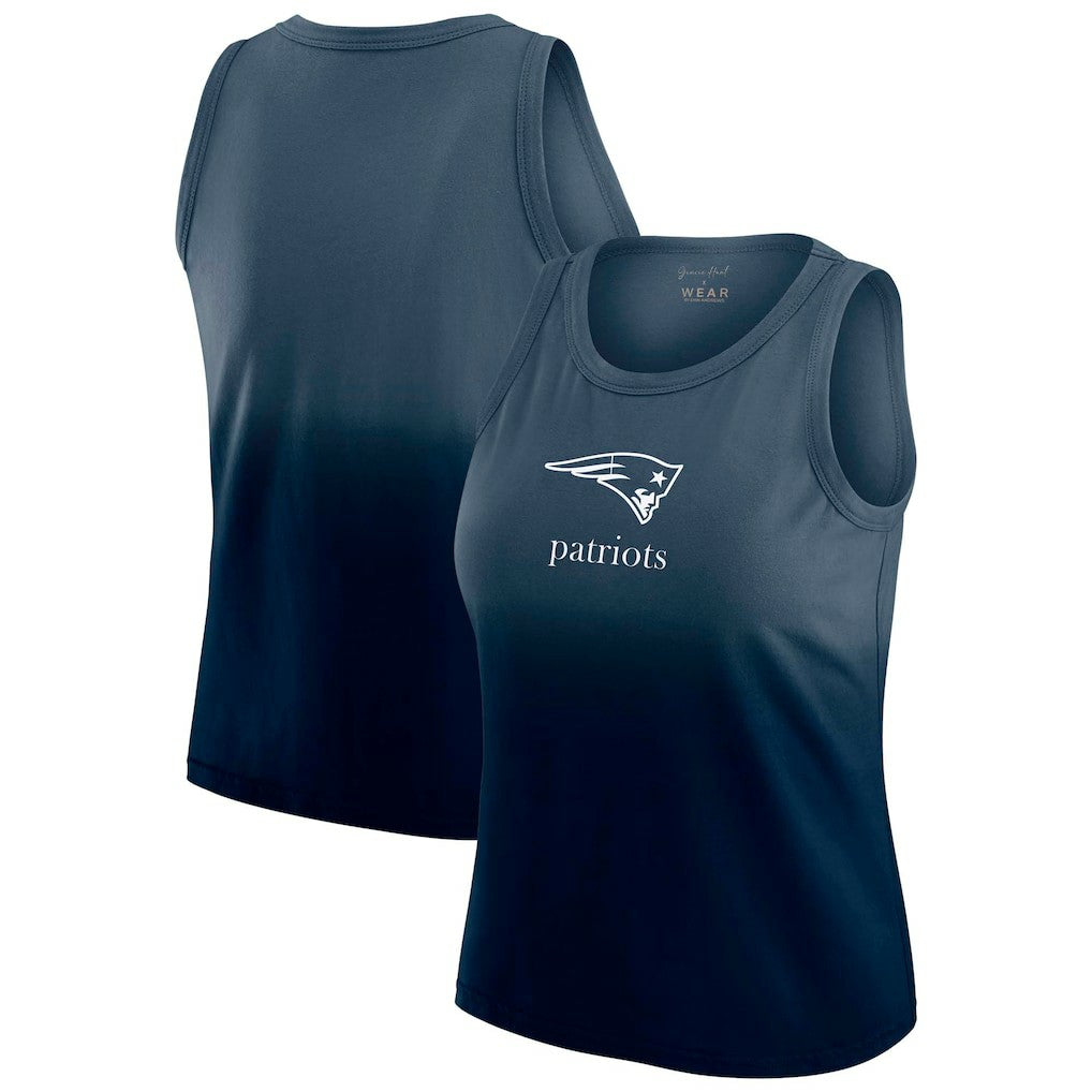 New England Patriots WEAR by Erin Andrews x Gracie Hunt Women's Ombre Tank Top - Navy online