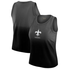 New Orleans Saints WEAR by Erin Andrews x Gracie Hunt Women's Ombre Tank Top - Black sale