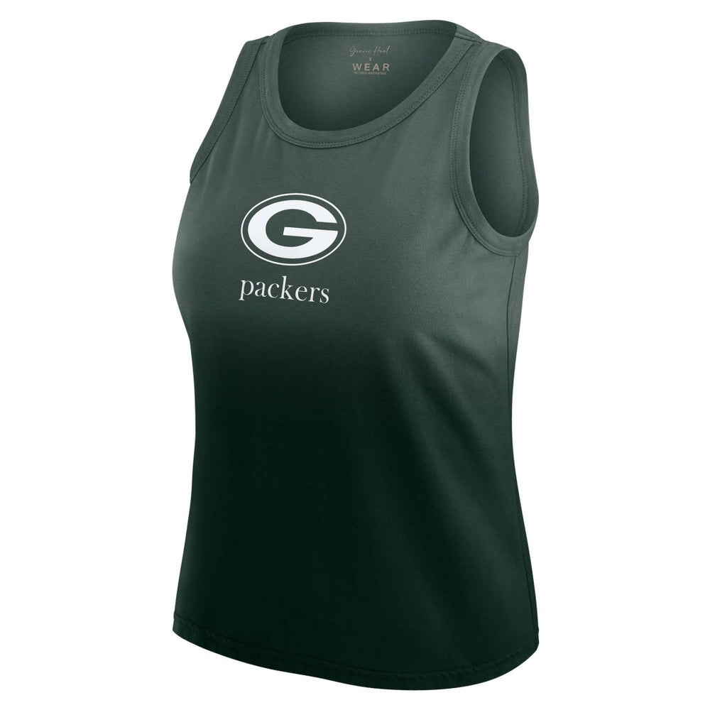 Green Bay Packers WEAR by Erin Andrews x Gracie Hunt Women's Ombre Tank Top - Green cheap