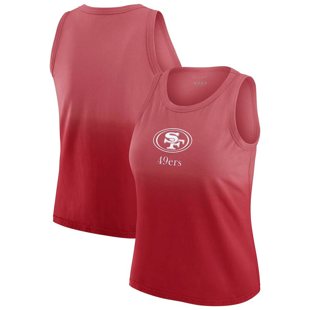 San Francisco 49ers WEAR by Erin Andrews x Gracie Hunt Women's Ombre Tank Top - Scarlet discount