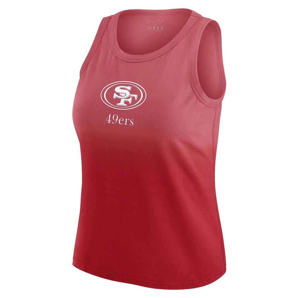 San Francisco 49ers WEAR by Erin Andrews x Gracie Hunt Women's Ombre Tank Top - Scarlet discount