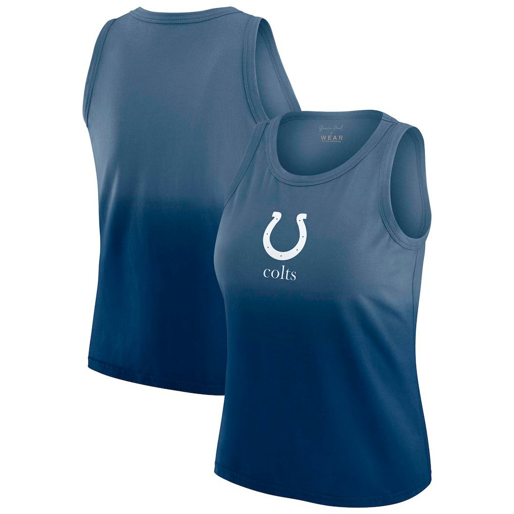 Indianapolis Colts WEAR by Erin Andrews x Gracie Hunt Women's Ombre Tank Top - Heather Navy discount