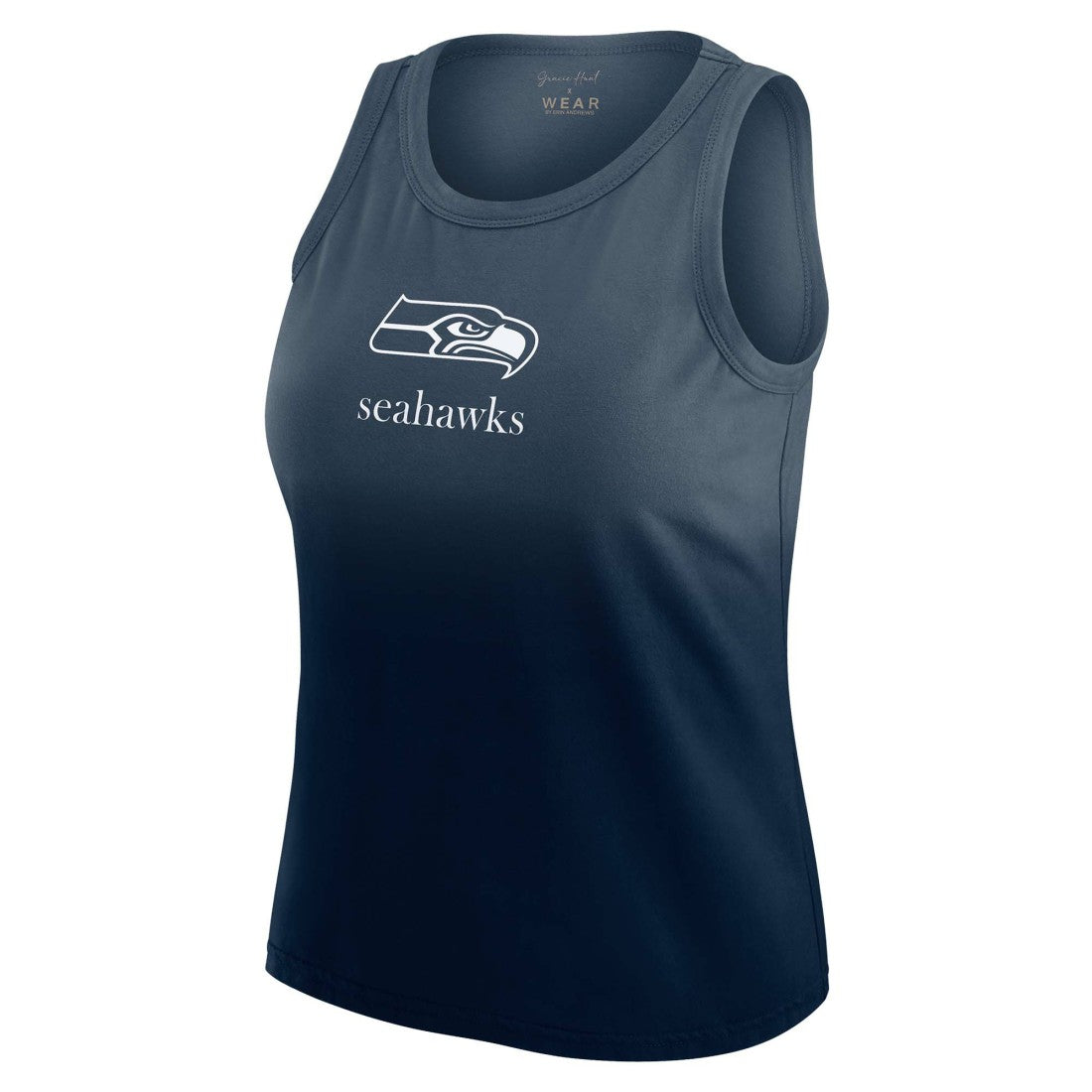 Seattle Seahawks WEAR by Erin Andrews x Gracie Hunt Women's Ombre Tank Top - Navy online
