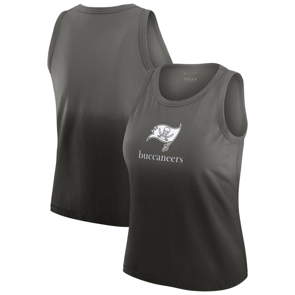 Tampa Bay Buccaneers WEAR by Erin Andrews x Gracie Hunt Women's Ombre Tank Top - Pewter outlet