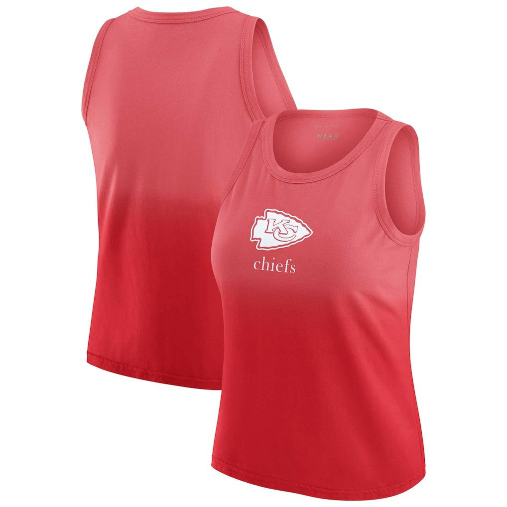 Kansas City Chiefs WEAR by Erin Andrews x Gracie Hunt Women's Ombre Tank Top - Red sale