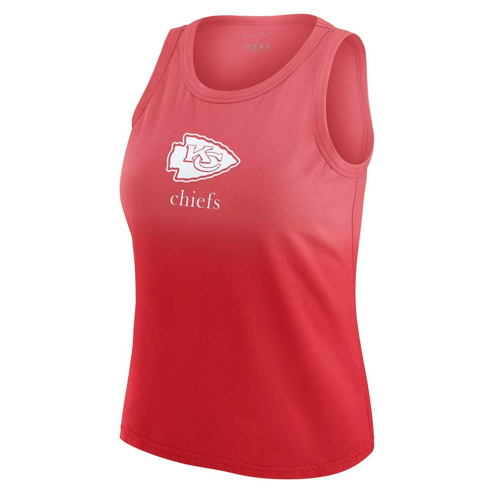 Kansas City Chiefs WEAR by Erin Andrews x Gracie Hunt Women's Ombre Tank Top - Red sale