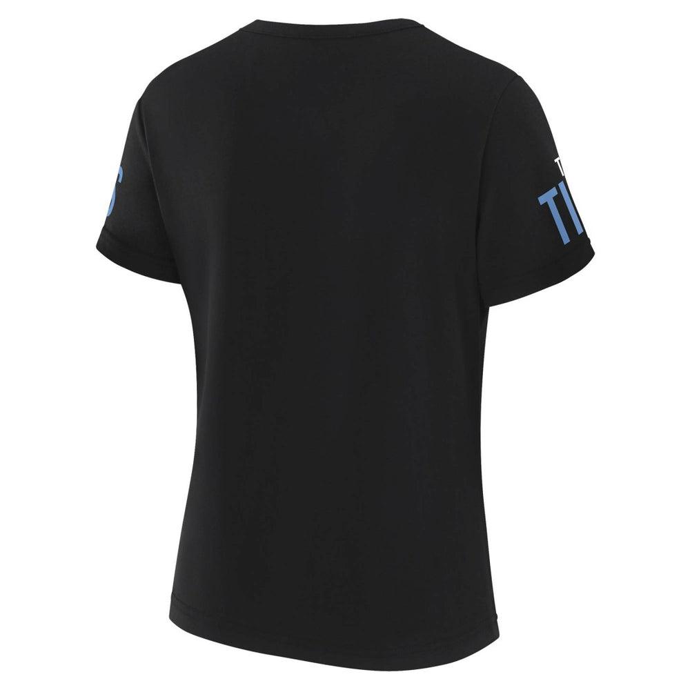Tennessee Titans WEAR by Erin Andrews x Gracie Hunt Women's Draft Me Lace-Up T-Shirt - Black online