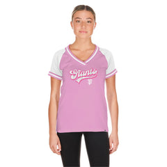 San Francisco Giants Women's Gameday V-Neck T-Shirt - Light Pink | New Era
