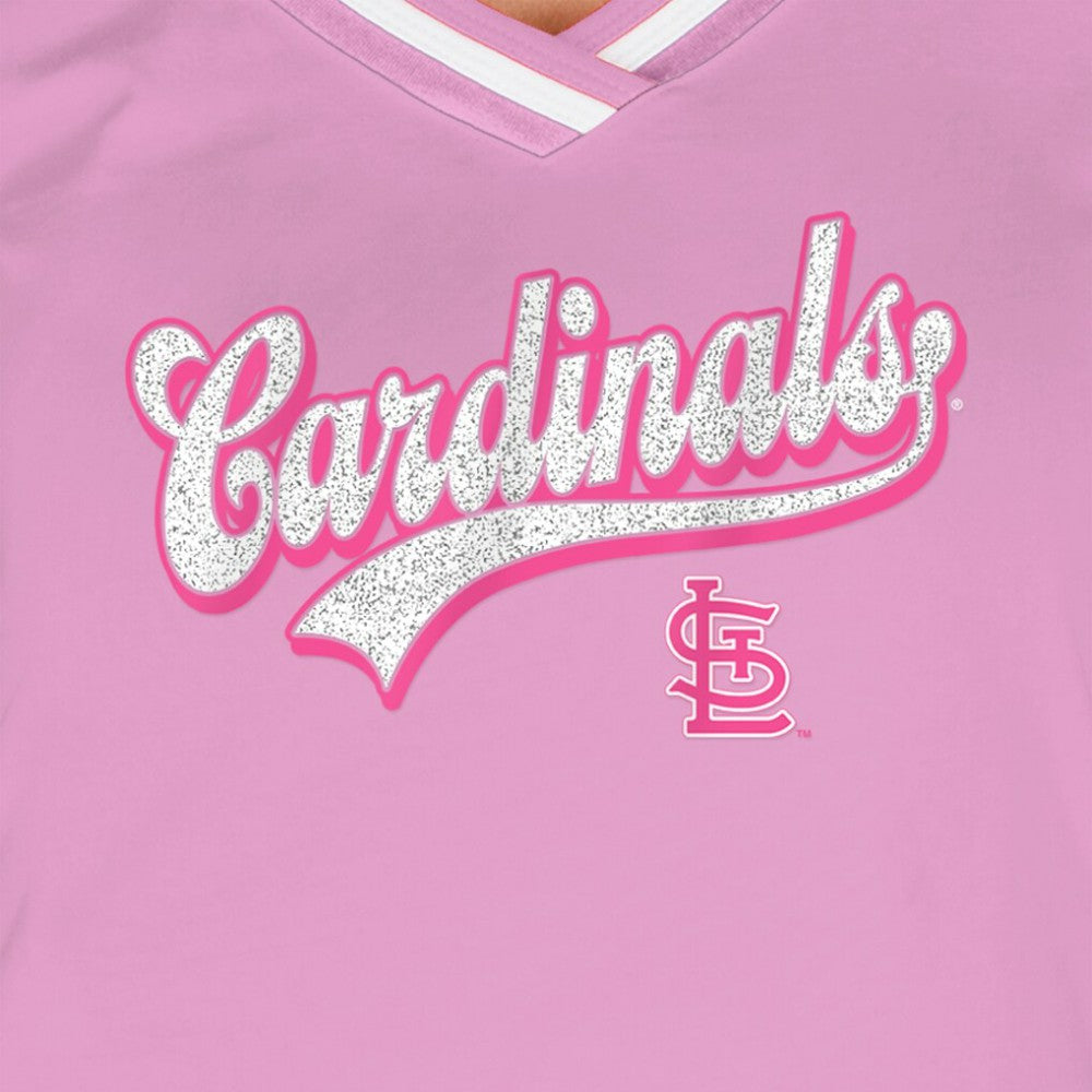 St. Louis Cardinals Women's Gameday V-Neck T-Shirt - Light Pink | New Era