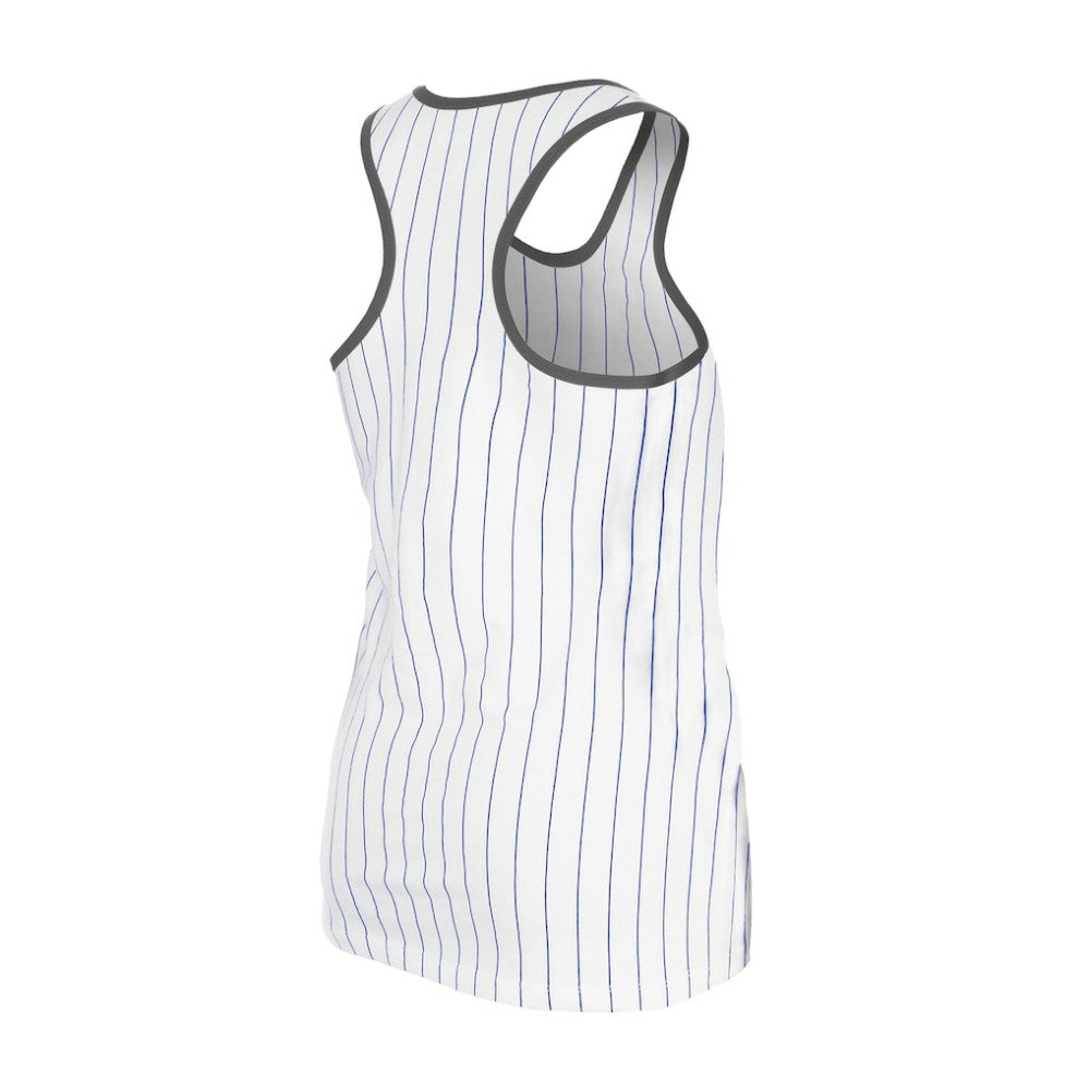 Los Angeles Dodgers Women's Gameday Pinstripe Tank Top - White | New Era