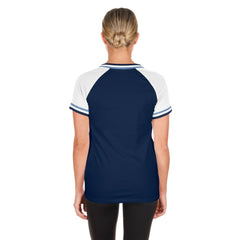 Tampa Bay Rays Women's Gameday Raglan V-Neck T-Shirt - Navy | New Era