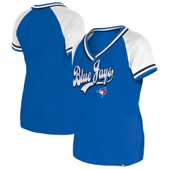 Toronto Blue Jays Women's Gameday Raglan V-Neck T-Shirt - Royal | New Era