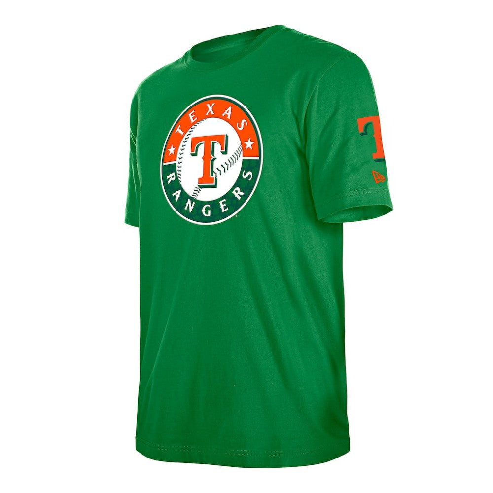 Texas Rangers St. Patrick's Day Shamrock Fill T-Shirt - Kelly Green | New Era