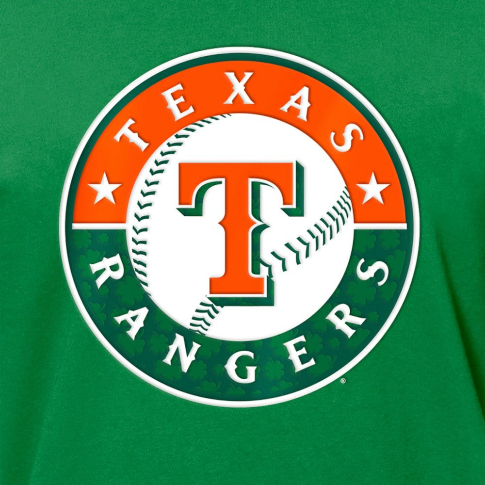 Texas Rangers St. Patrick's Day Shamrock Fill T-Shirt - Kelly Green | New Era