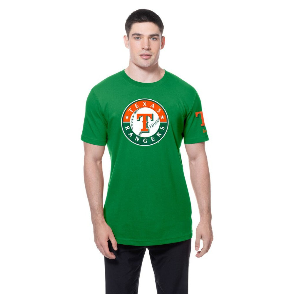 Texas Rangers St. Patrick's Day Shamrock Fill T-Shirt - Kelly Green | New Era