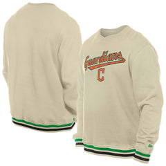 Cleveland Guardians St. Patrick's Day Twill Pullover Sweatshirt - Cream | New Era
