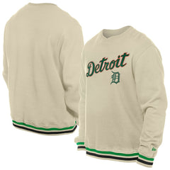 Detroit Tigers St. Patrick's Day Twill Pullover Sweatshirt - Cream | New Era