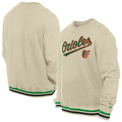 Baltimore Orioles St. Patrick's Day Twill Pullover Sweatshirt - Cream | New Era