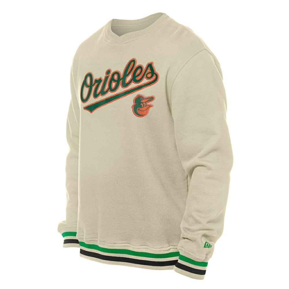 Baltimore Orioles St. Patrick's Day Twill Pullover Sweatshirt - Cream | New Era